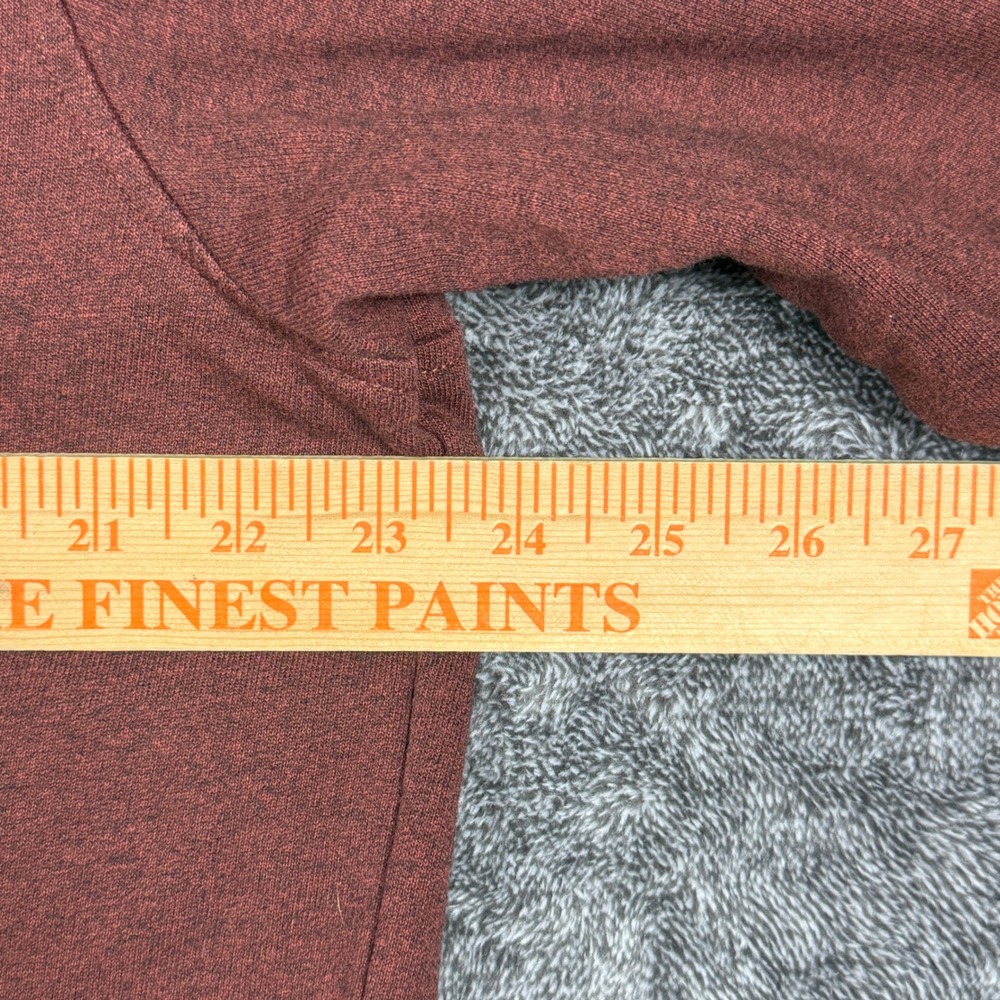 UNTUCKit Mens XL Burgundy Red Heathered 1/4 Snap Pullover Sweatshirt Mock Neck - Picture 5 of 5